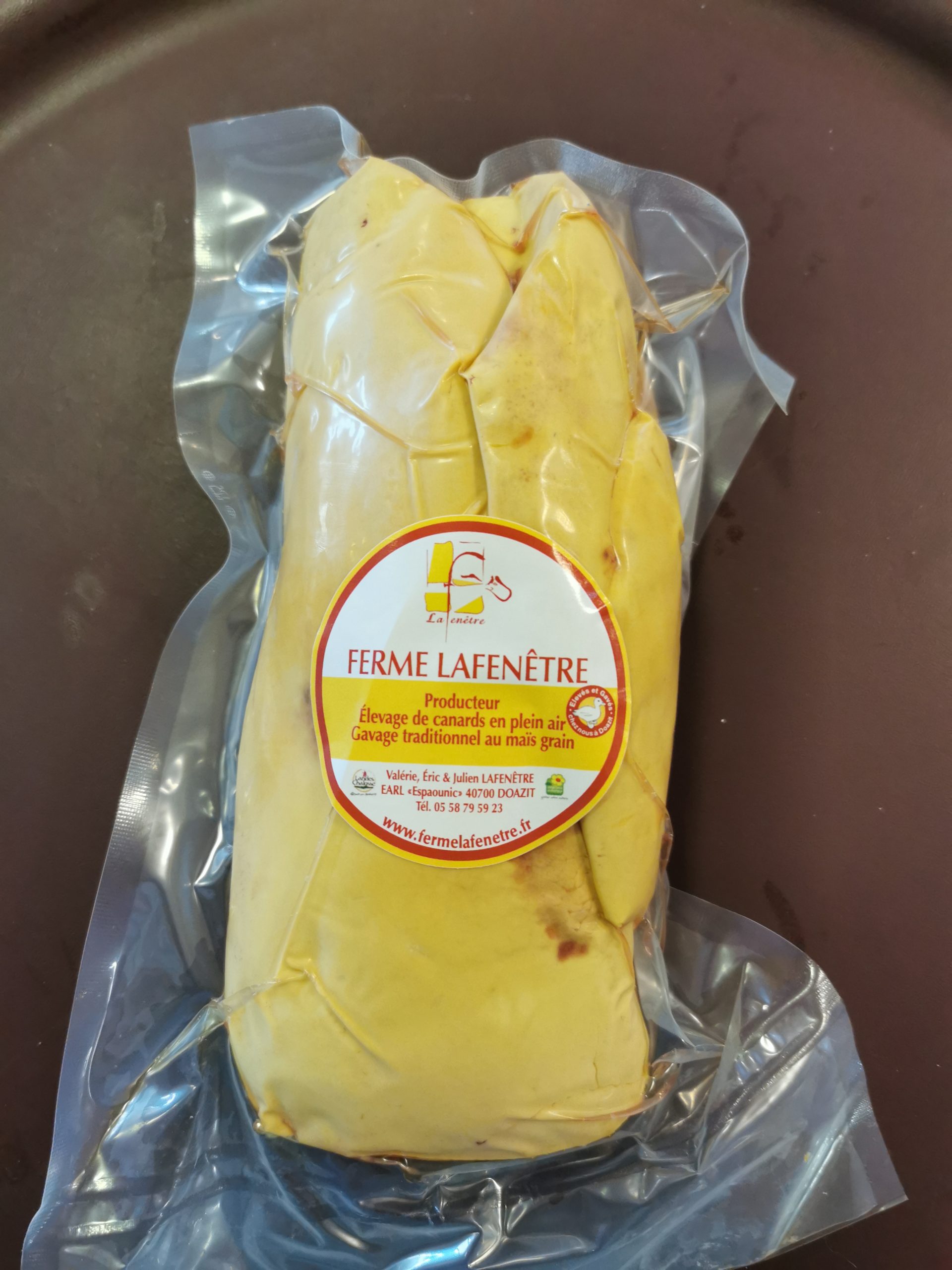 Foie gras cru vendu au kg